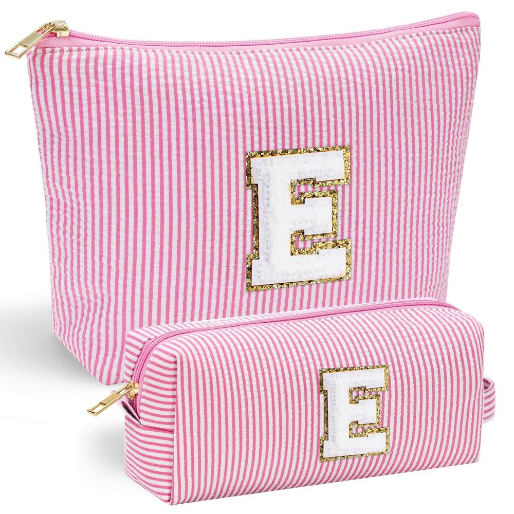 Personalized Makeup Bag For Women - Monogram Cosmetic Bag Travel Toiletry Bag💞